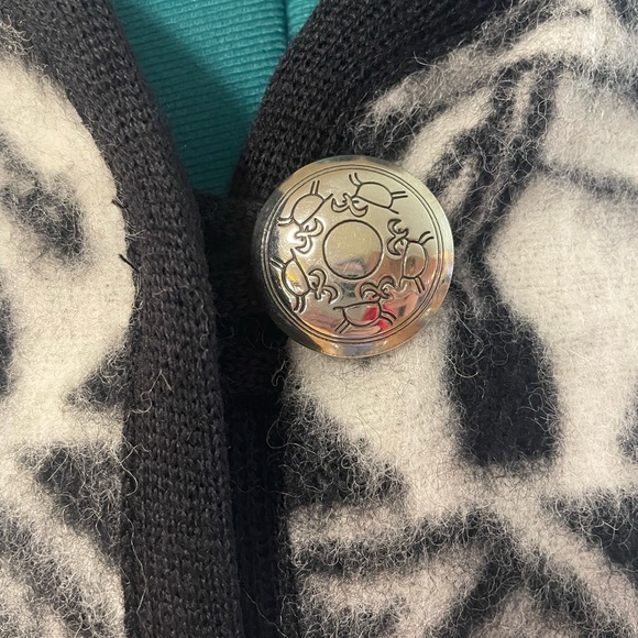 JOYCE ONARHEIM BOE Legacy Collection “Bear” Wool Tribal Pattern Blanket Jacket! - Picture 4 of 12